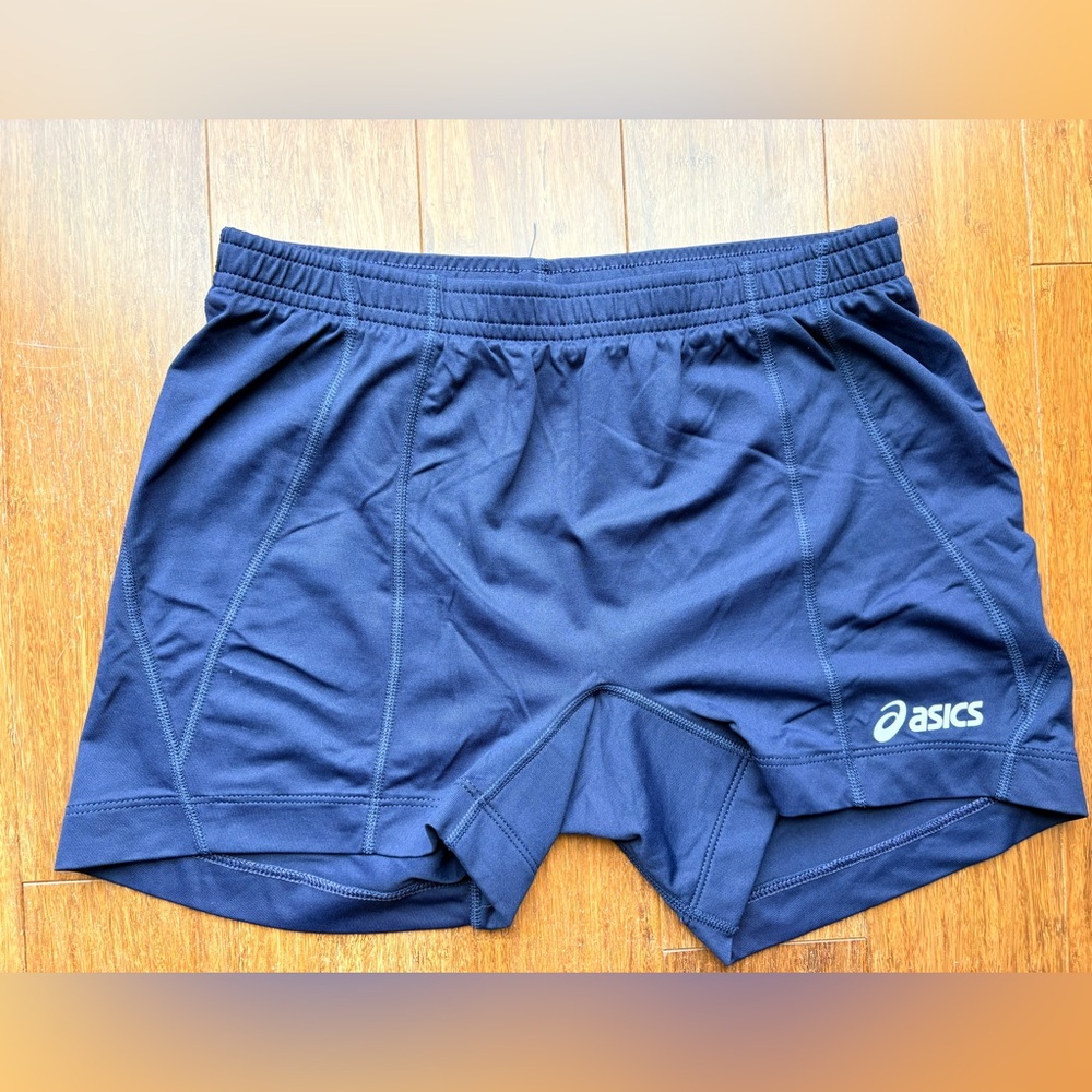ASICS Navy Volleyball Shorts Women’s Athletic Spandex Training Shorts Medium